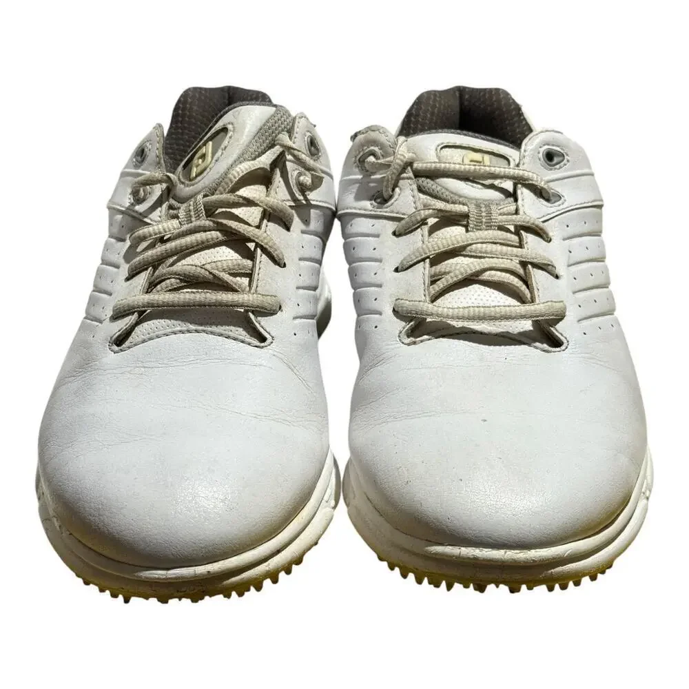 FootJoy ARC SL White Gray Men's Size 9M Golf Shoes Spikeless Leather Comfort